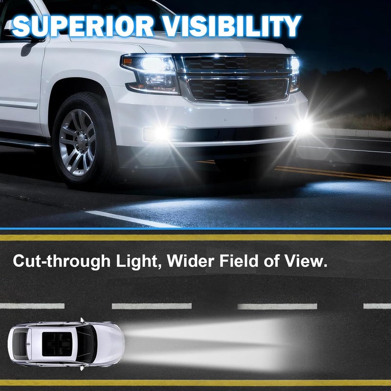 BOXLIGHT LED Fog Lights W/DRL and Dynamic Turn Signals Fit for 2015-2020 Chevy Suburban Tahoe GMC Yukon & Yukon XL Bumper Driving Lamps Fog Lamps - Image 4